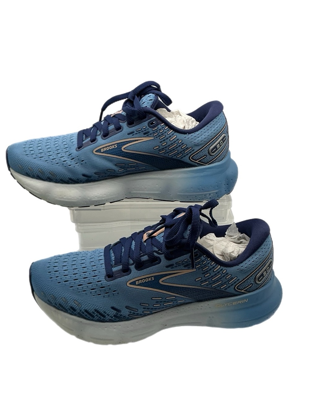 Brooks Glycerin 20 Blue Navy Running Shoes Worn 1-2X Excellent Condition